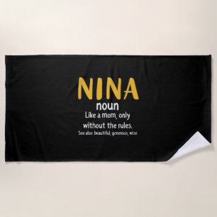 Mother Art Nina Definition Beach Towel