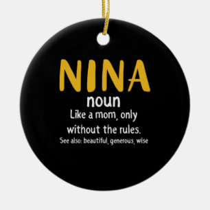 Mother Art Nina Definition Ceramic Ornament