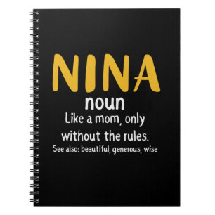 Mother Art Nina Definition Notebook