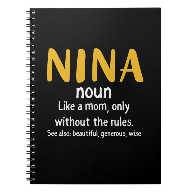 Mother Art Nina Definition Notebook (Front)