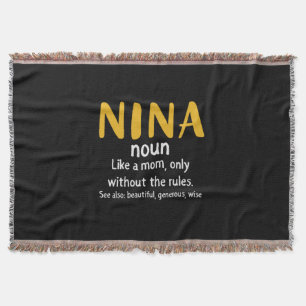 Mother Art Nina Definition Throw Blanket