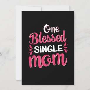Mother Art One Blessed Single Mum Holiday Card