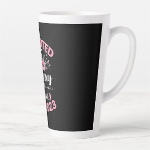 Mother Art   Promoted To Nanny Again 2023 Floral Latte Mug