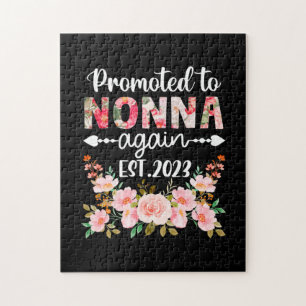 Mother Art Promoted To Nonna Again 2023 Floral Jigsaw Puzzle