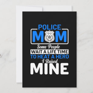 Mother Art Proud Police Mom Invitation