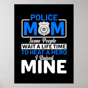 Mother Art Proud Police Mom Poster