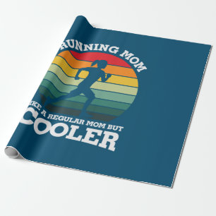 Mother Art Proud Running Mom Wrapping Paper