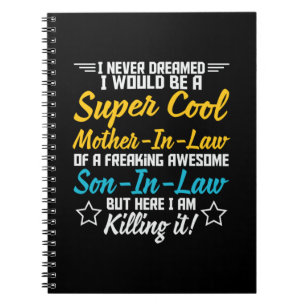 Mother Art Super Cool Mother In Law Notebook