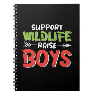 Mother Art Support Wildlife Raise Boys Notebook