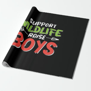 Mother Art Support Wildlife Raise Boys Wrapping Paper