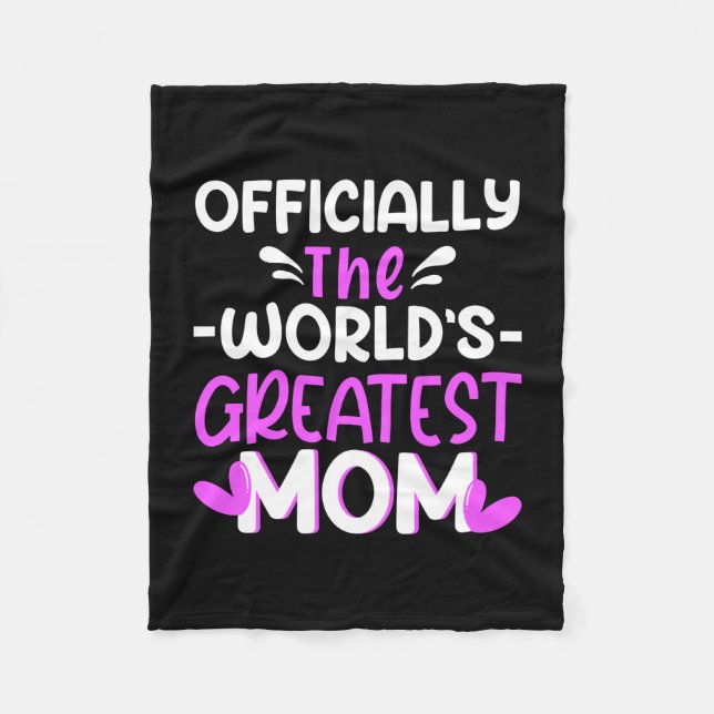 Mother Art The World Greatest Mum Fleece Blanket (Front)