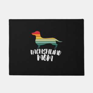 Mother Art Vintage Dachshund Mom Doormat