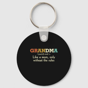 Mother Art Vintage Grandma Definition Key Ring
