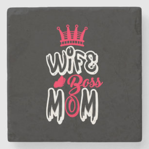 Mother Art Wife Boss Mom Stone Coaster