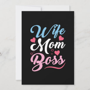 Mother Art Wife Mom Boss Invitation