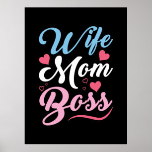 Mother Art Wife Mum Boss Poster