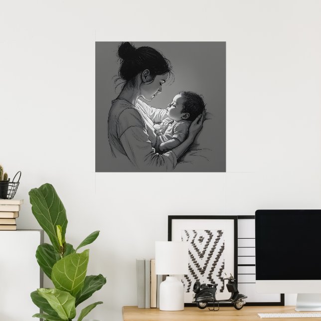 Mother & Baby artwork Poster (Home Office)