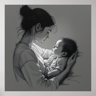 Mother & Baby artwork Poster