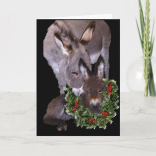 MOTHER & BABY DONKEY HOLIDAY CARD