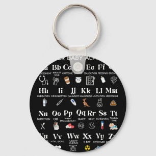Mother Baby Nurse Alphabet Mbu Appreciation Postpa Key Ring