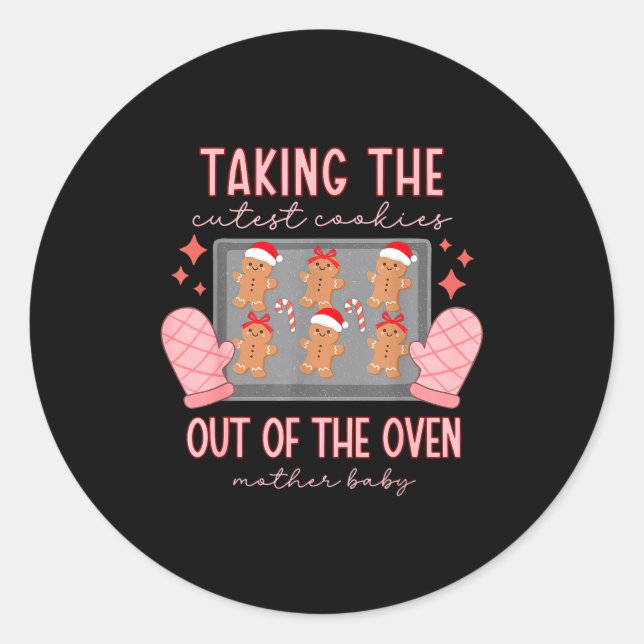 Mother Baby Nurse Christmas Mbu Stpartum Nurse Xma Classic Round Sticker (Front)