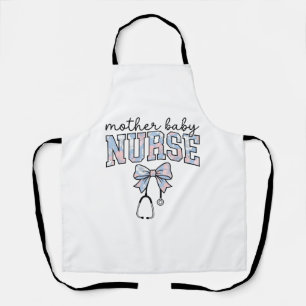 Mother Baby Nurse Floral Bow Shirt Design_1 Apron