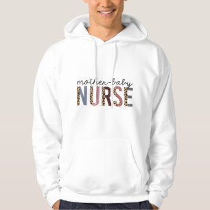Mother Baby Nurse leopard Print Cheetah Cute Nursi Hoodie