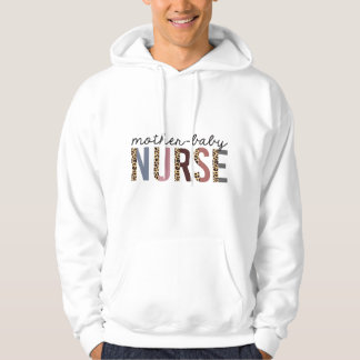 Mother Baby Nurse leopard Print Cheetah Cute Nursi Hoodie