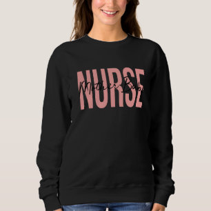 Mother Baby Nurse Obstetric Baby Feet Stethoscope  Sweatshirt