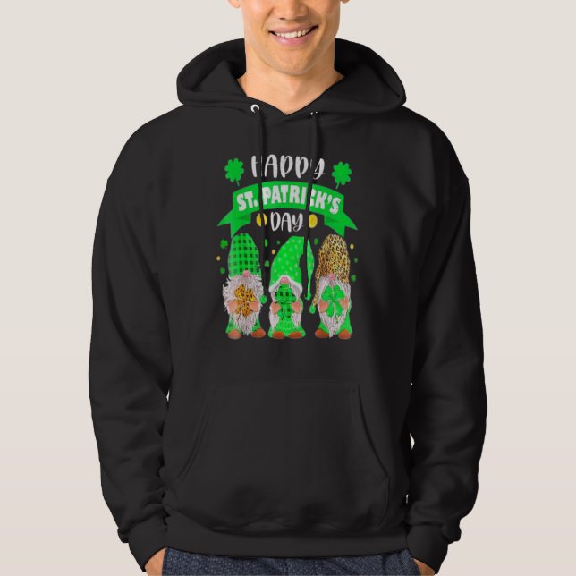Mother Baby Nurse Rainbow Nursing Happy St Patrick Hoodie (Front)