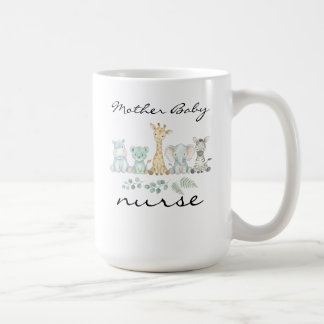 Mother Baby Nurse Safari Jungle Animal Nursery Coffee Mug