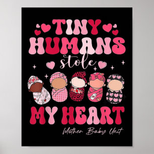Mother Baby Unit Valentine Nurse Cute Love Heart Poster