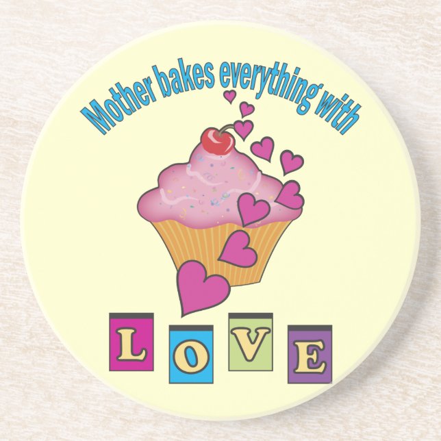Mother Bakes with Love Coaster (Front)