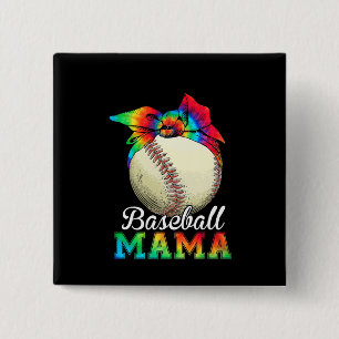 Mother Baseball Mama Birthday 15 Cm Square Badge