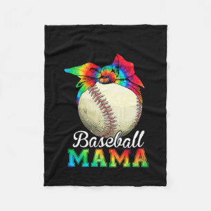 Mother Baseball Mama Birthday Fleece Blanket