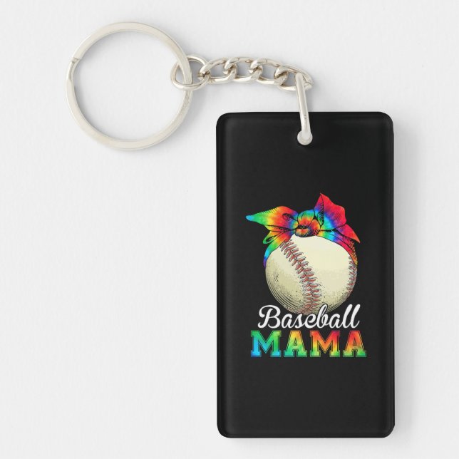 Mother Baseball Mama Birthday Key Ring (Front)