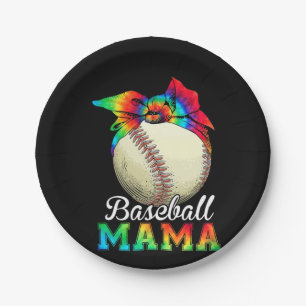Mother Baseball Mama Birthday Paper Plate