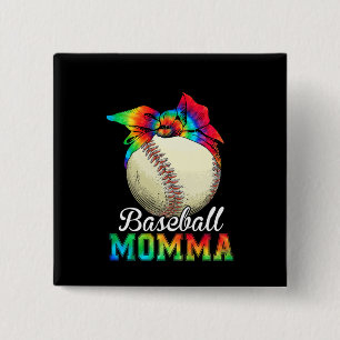 Mother Baseball Momma Birthday 15 Cm Square Badge