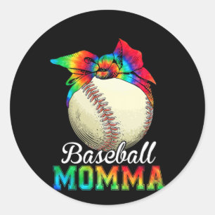 Mother Baseball Momma Birthday Classic Round Sticker
