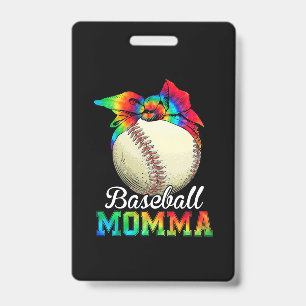 Mother Baseball Momma Birthday ID Badge