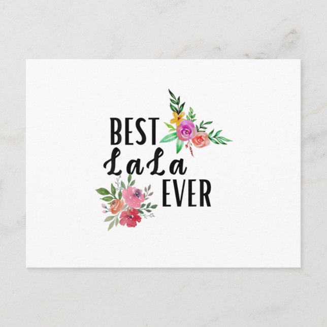 Mother Best Lala Ever Birthday Postcard (Front)