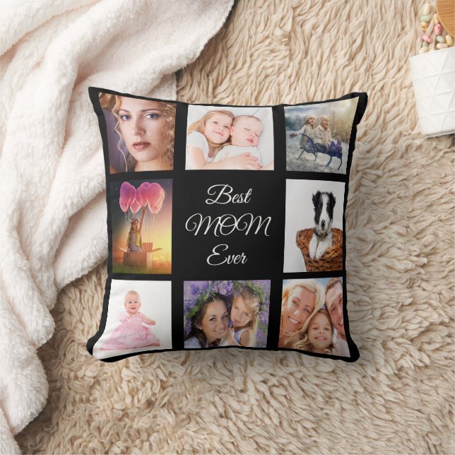 Mother black photo collage cushion (Blanket)