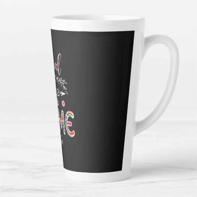 Mother Blessed To Be Called Mum And Meme Flower Latte Mug (Right)