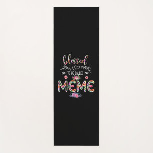 Mother Blessed To Be Called Mum And Meme Flower Yoga Mat