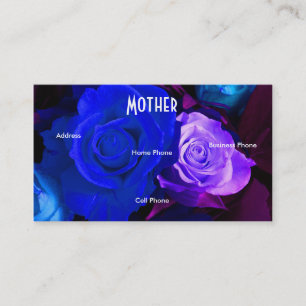 Mother Blue Purple Roses Profile Card