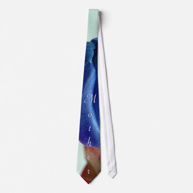 Mother Blue Tulips Tie (Front)