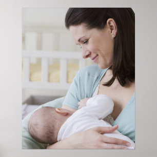 Mother breastfeeding baby poster