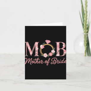 Mother Bride Wedding Mob Floral Pink Diamond Ring Card