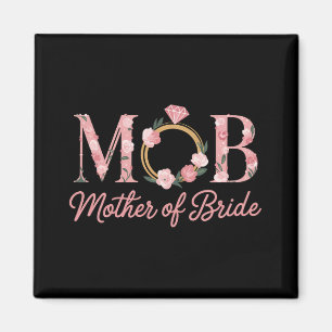 Mother Bride Wedding Mob Floral Pink Diamond Ring Magnet