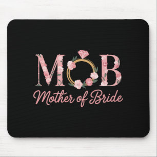 Mother Bride Wedding Mob Floral Pink Diamond Ring Mouse Pad